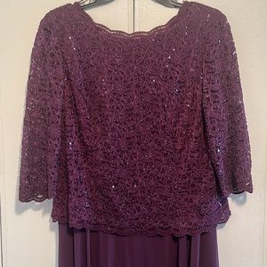 Alex Evenings 20W dark purple/eggplant cocktail/wedding dress